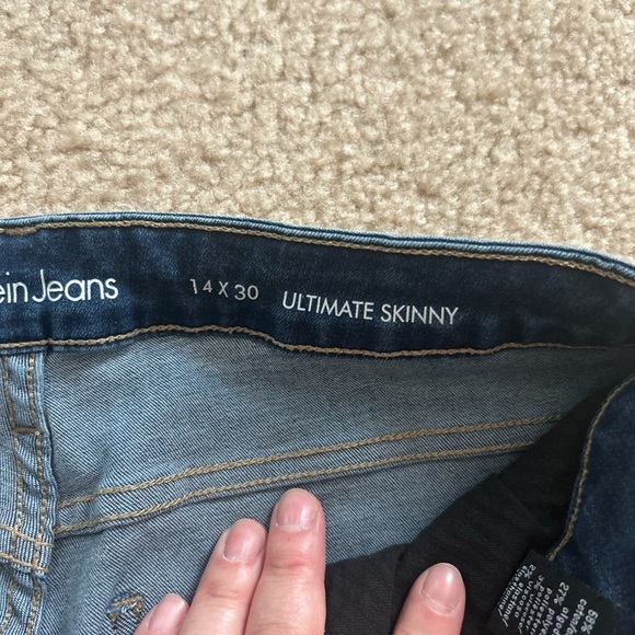 Calvin Klein Blue Skinny Jeans - Picture 3 of 4